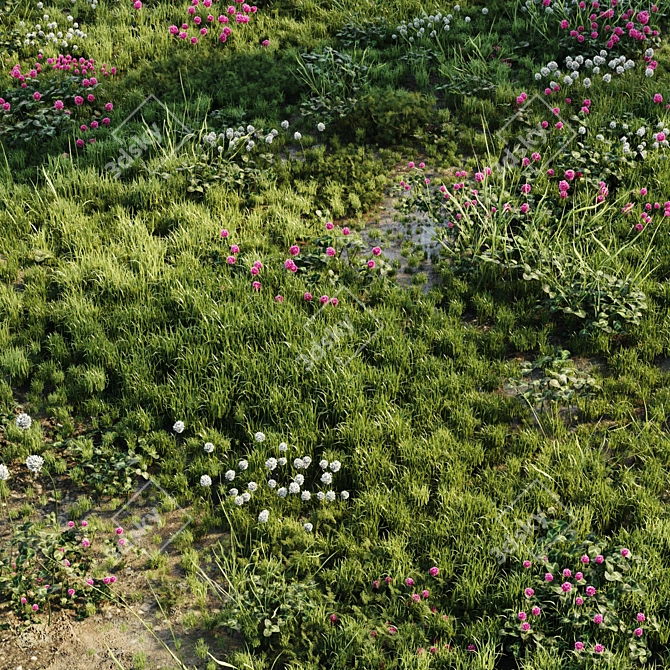 Meadow Bliss: Lush Grassland 3D model image 9