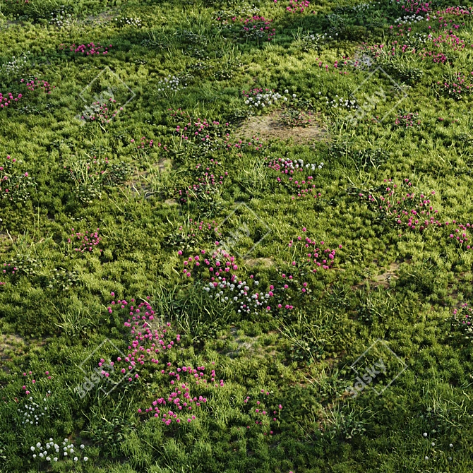 Meadow Bliss: Lush Grassland 3D model image 16