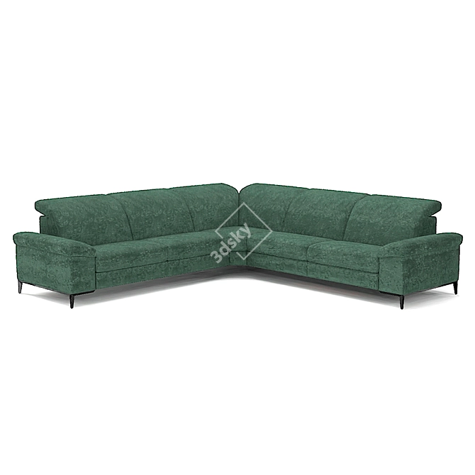 Luxurious Cadini Belgian Sofa 3D model image 2