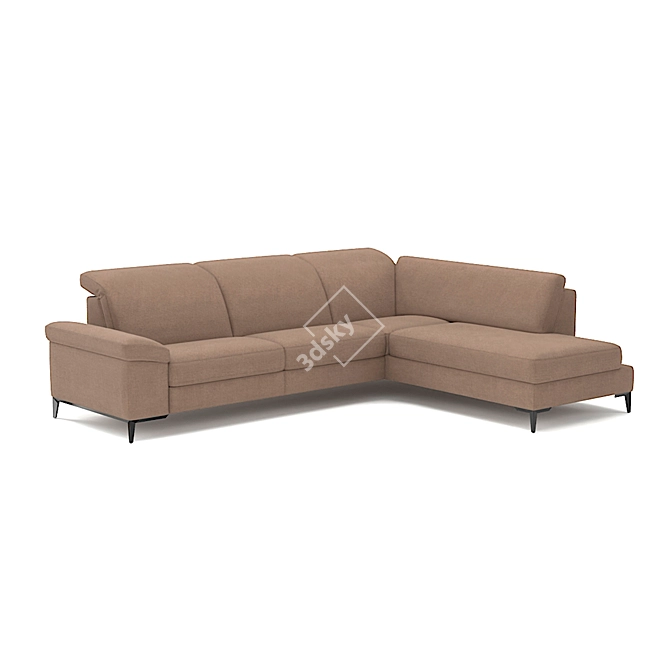 Luxurious Cadini Belgian Sofa 3D model image 3