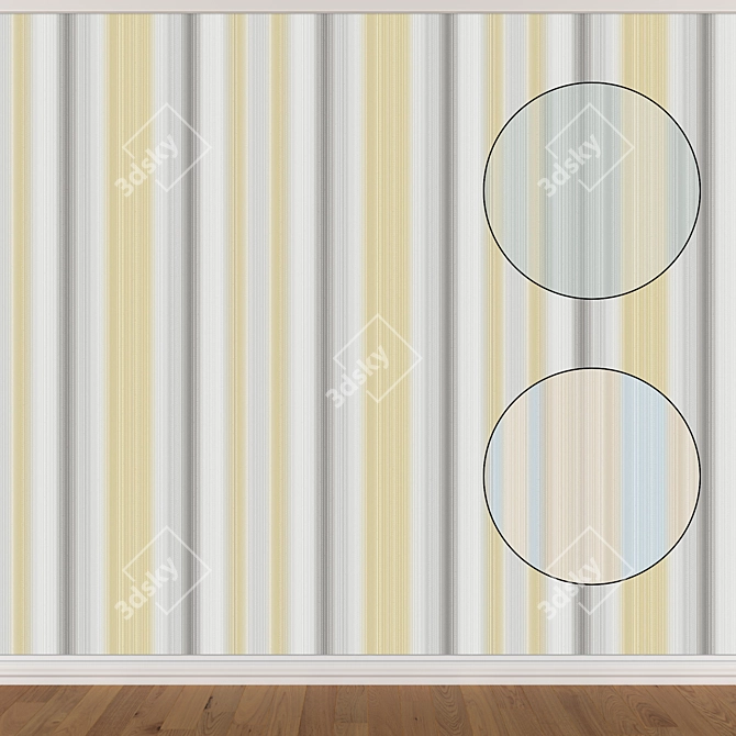 Seamless Wallpaper Set (3 Colors) 3D model image 1