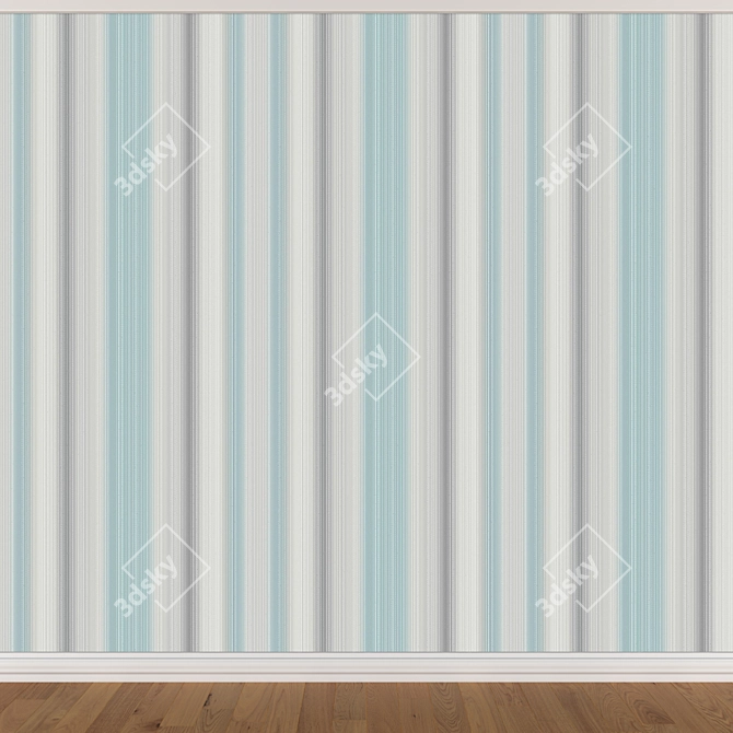 Seamless Wallpaper Set: 3 Colors & Multiple Formats 3D model image 3