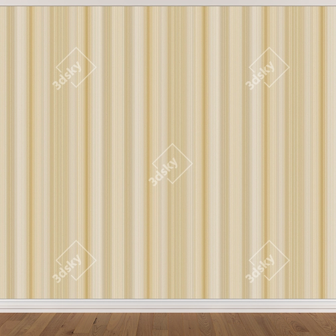 Seamless Wallpaper Set: 3 Colors & Multiple Formats 3D model image 4