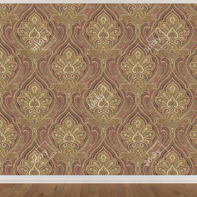 Seamless Wallpaper Set: 3 Colors | 3D Models 3D model image 3