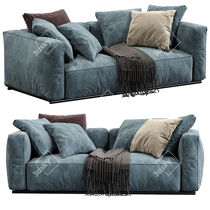 Elegant Poliform Shanghai Sofa 3D model image 1