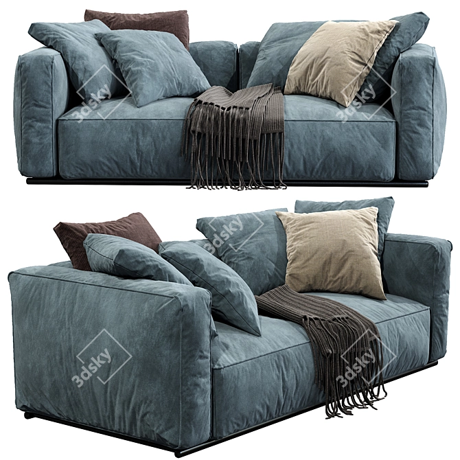 Elegant Poliform Shanghai Sofa 3D model image 2