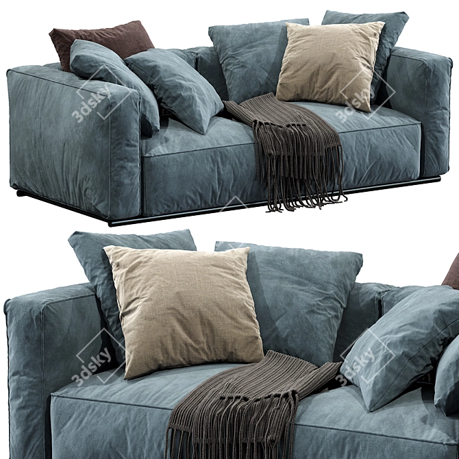 Elegant Poliform Shanghai Sofa 3D model image 4