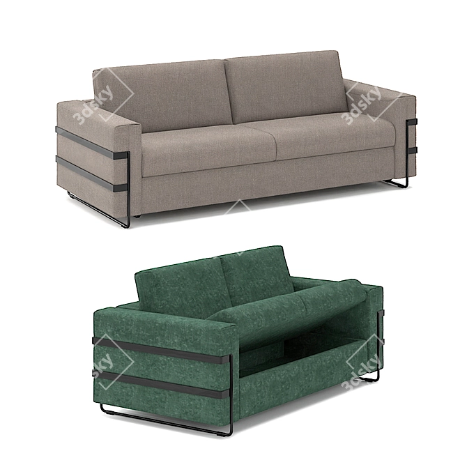 Belgian Sofa Dorado: Versatile Design & Premium Comfort 3D model image 1