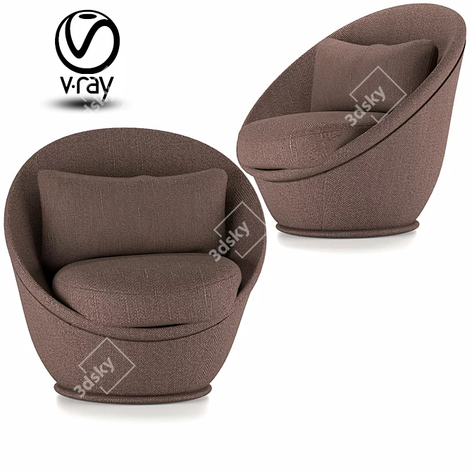 Modern Armchair | Stylish Seating Solution 3D model image 1