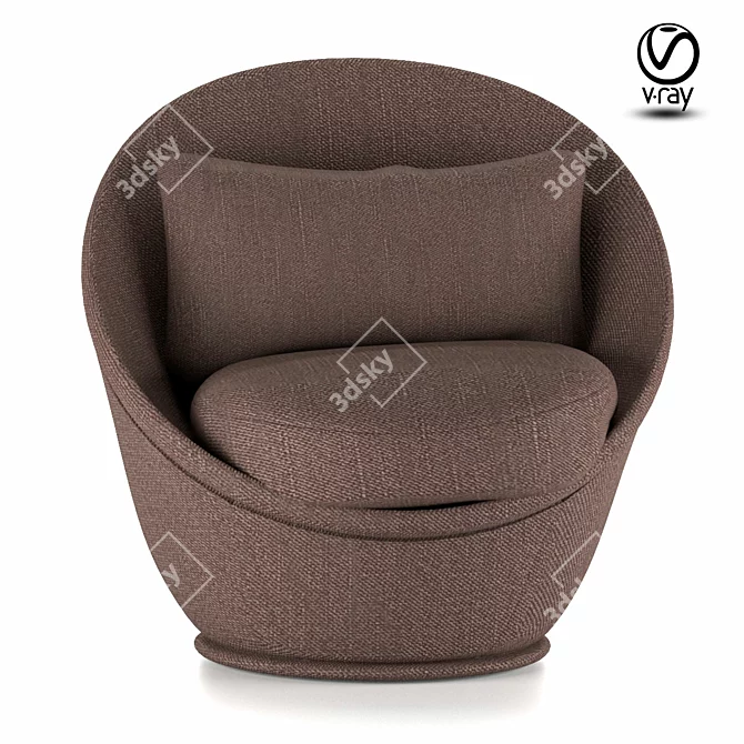 Modern Armchair | Stylish Seating Solution 3D model image 2