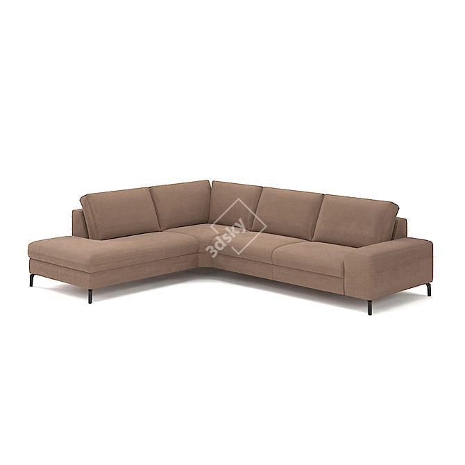 Belgian Comfort Corner Sofa 3D model image 2