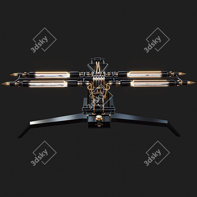 Modern Machine Light Fixture 3D model image 1