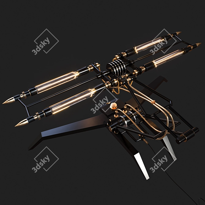 Modern Machine Light Fixture 3D model image 4