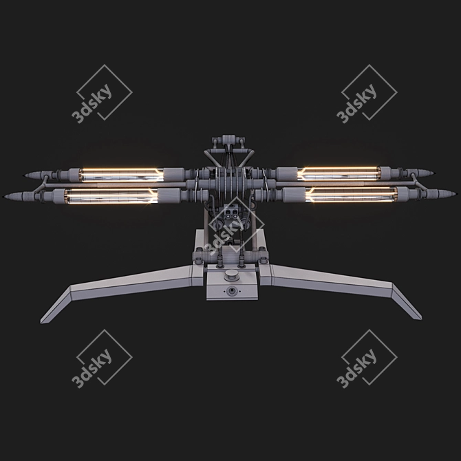 Modern Machine Light Fixture 3D model image 5