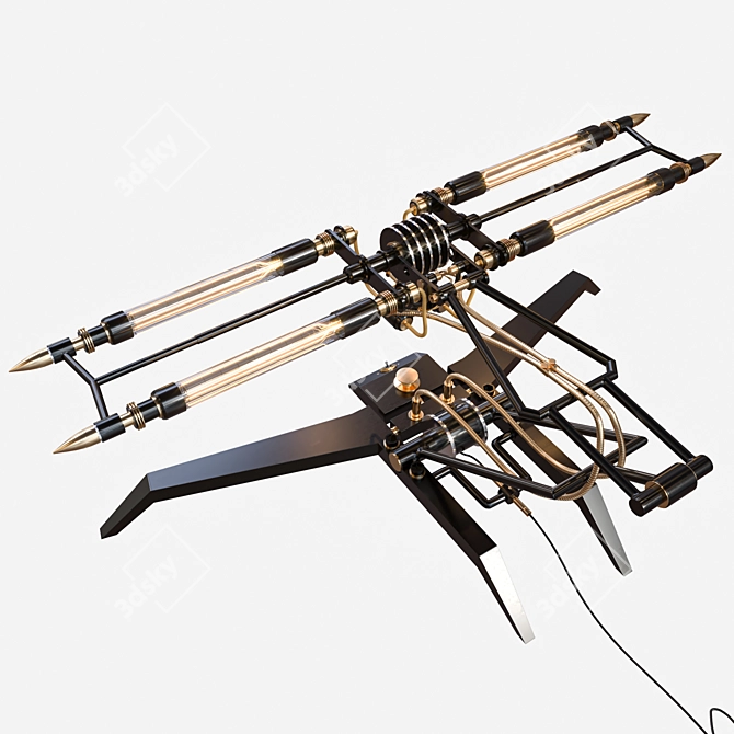 Modern Machine Light Fixture 3D model image 8