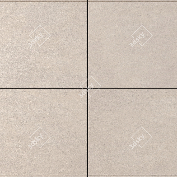 Basalt Beige Concrete Wall Tiles 3D model image 2