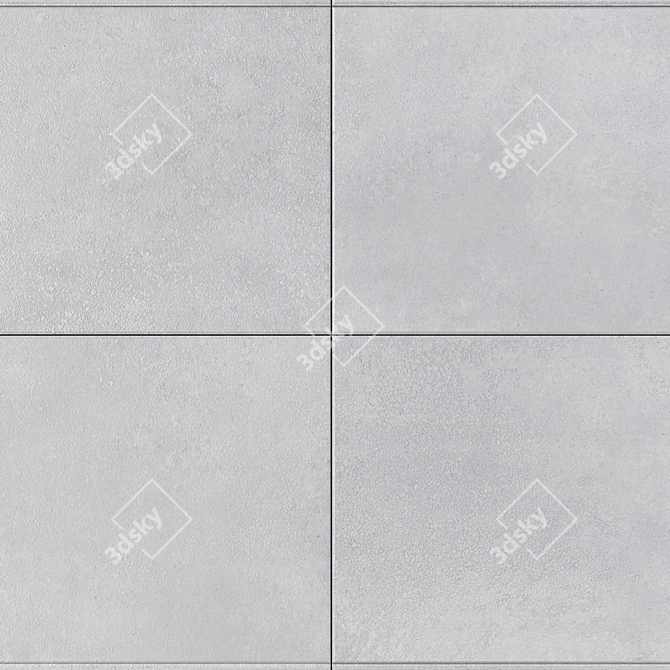 LUPUS Grey Concrete Wall Tiles: Modern and Versatile 3D model image 2