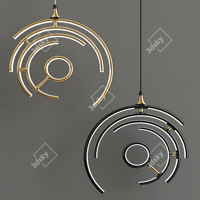 Galactic Glow Pendant Lamp 3D model image 4