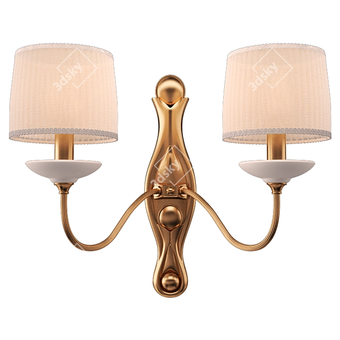 Antique Brass Cooper Wall Sconce 3D model image 1