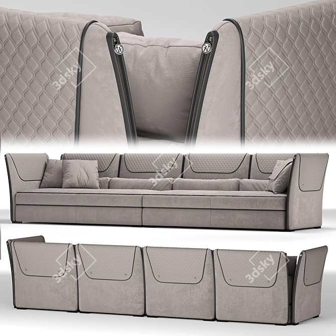 Elegant Clivio Sofa: VittoriaFrigerio 3D model image 1