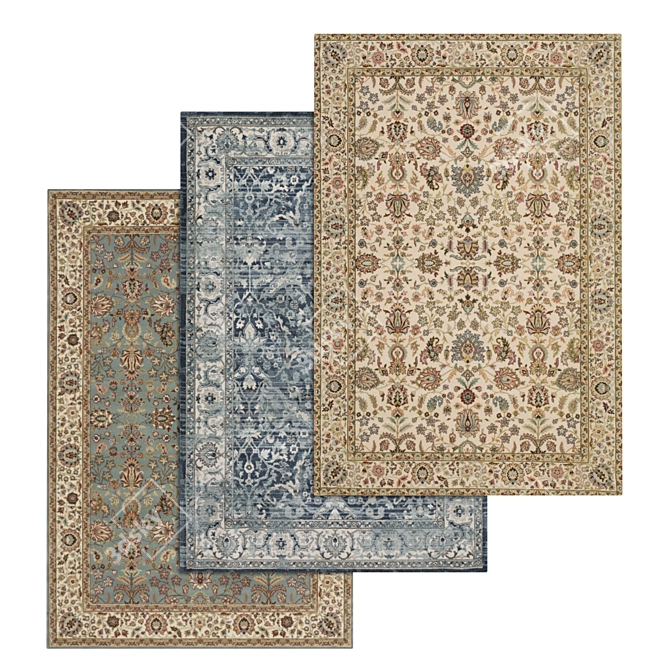 Luxury Carpet Set: High-Quality Textures 3D model image 1