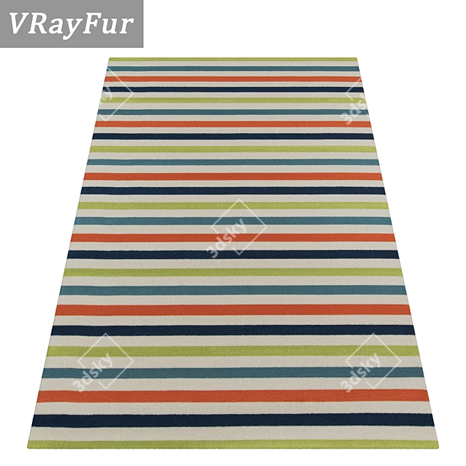 Luxury Rug Set | High-Quality Textures 3D model image 2