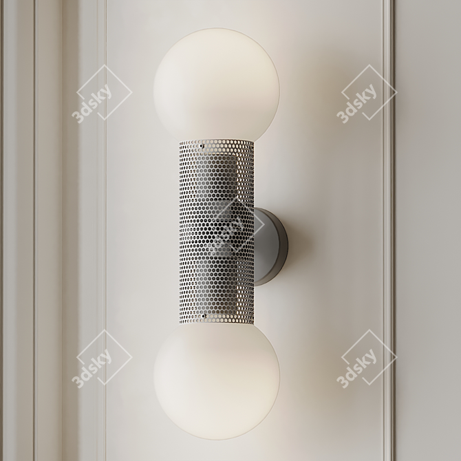 Perf Double Wall Sconce: Elegant Lighting by Jonathan Ben-Tovim 3D model image 5