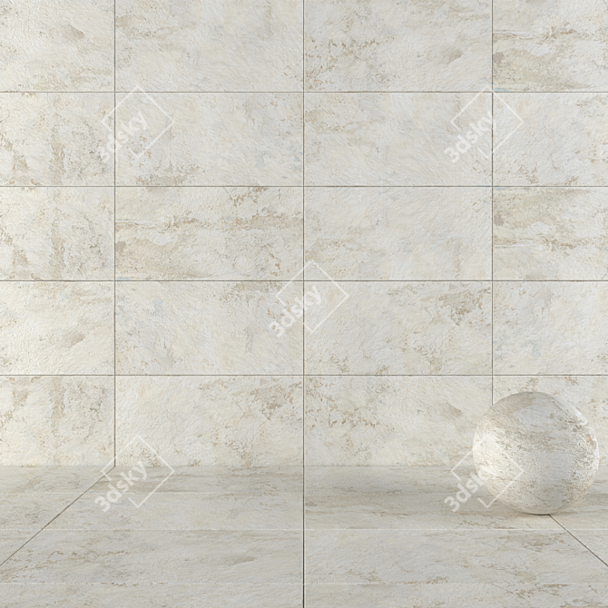 Patria Beige Concrete Wall Tiles 3D model image 1