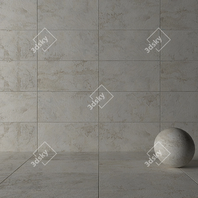 Patria Beige Concrete Wall Tiles 3D model image 3