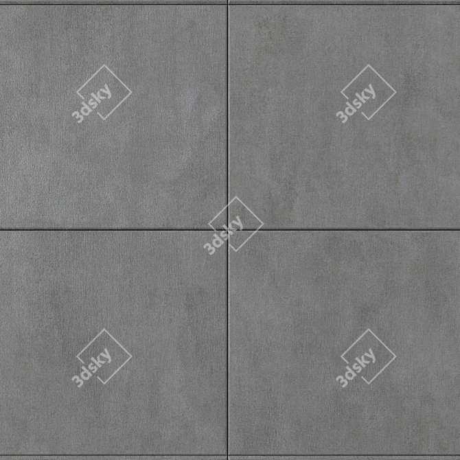 Savoy Anthracite Concrete Wall Tiles 3D model image 2