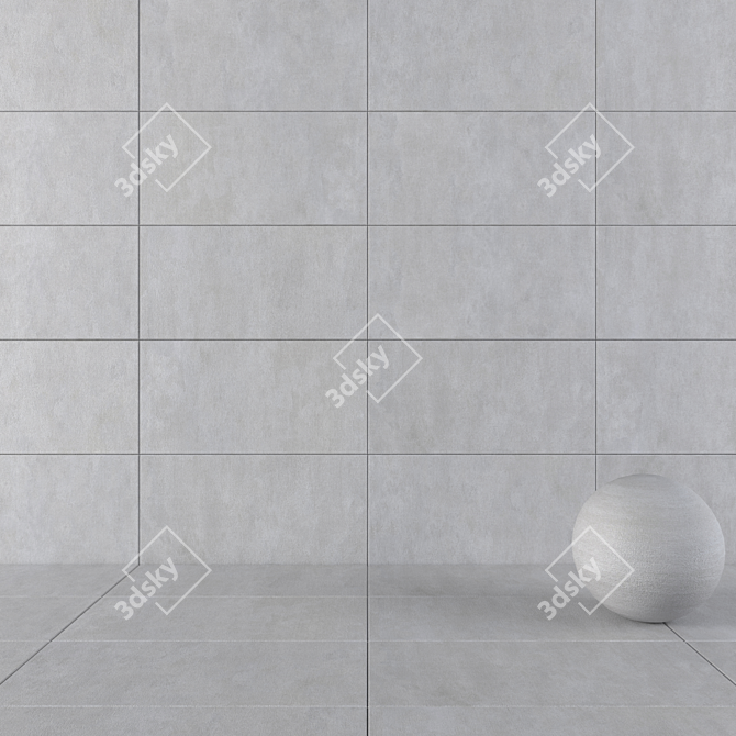  Savoy Grey Concrete Wall Tiles 3D model image 1