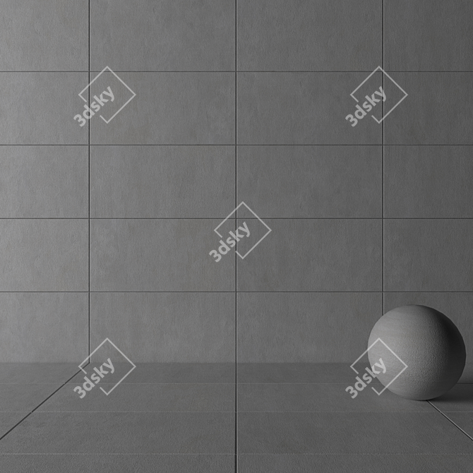  Savoy Grey Concrete Wall Tiles 3D model image 3