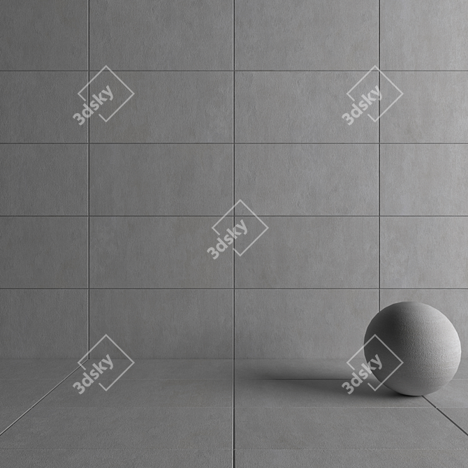  Savoy Grey Concrete Wall Tiles 3D model image 4