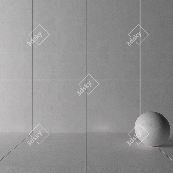 Savoy White Concrete Wall Tiles 3D model image 3