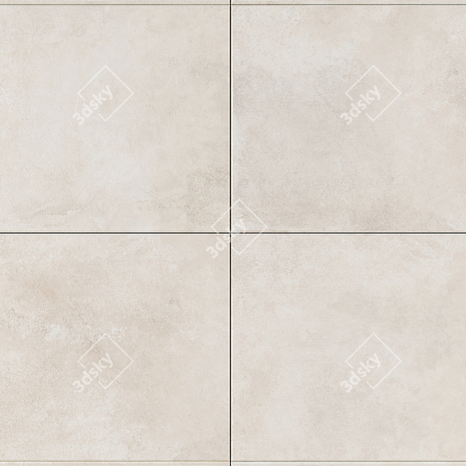 Concrete Textured Wall Tiles 3D model image 2