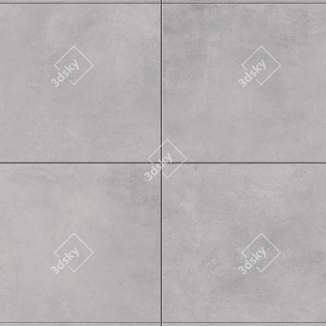 Grey Suite: Concrete Wall Tiles 3D model image 2