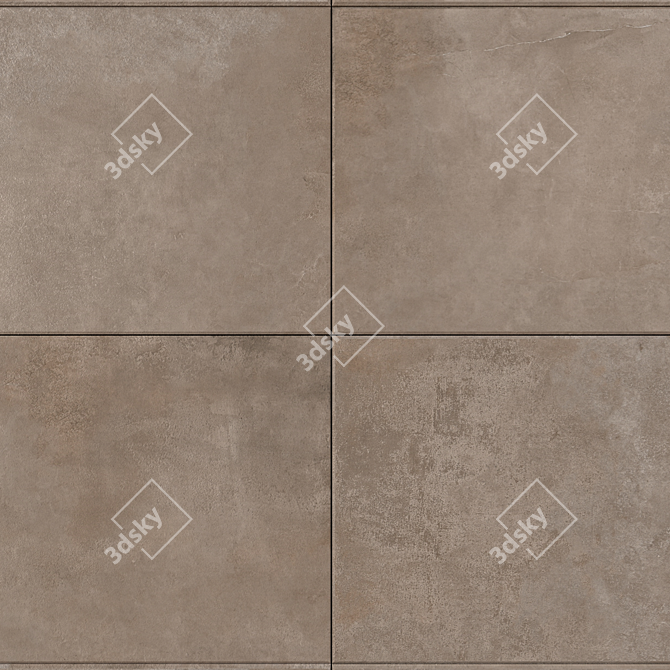 Concrete Suite Taupe Wall Tiles 3D model image 2