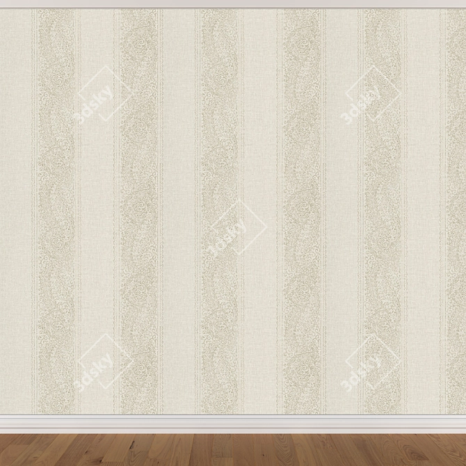 Seamless Wallpaper Set - 3 Colors 3D model image 3