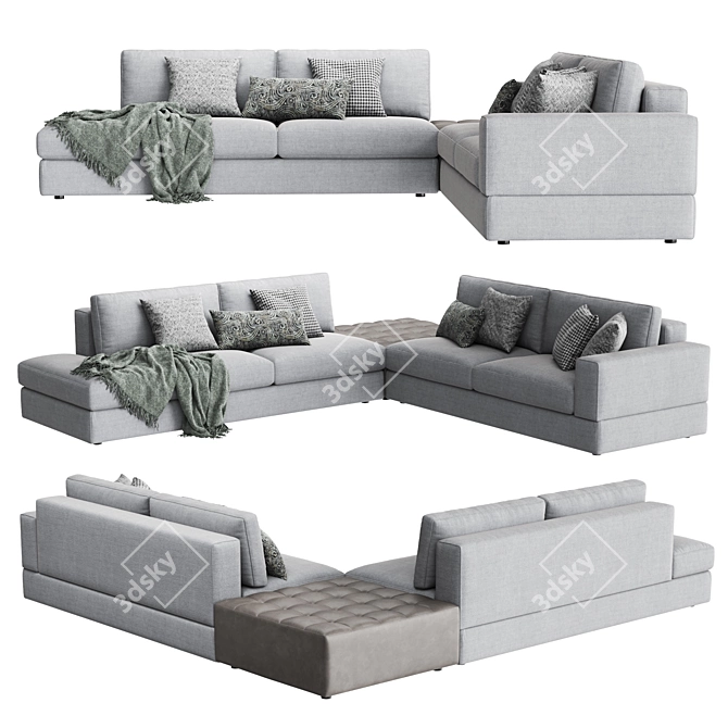 ABACO Corner Sofa - Ultimate Comfort and Style 3D model image 1