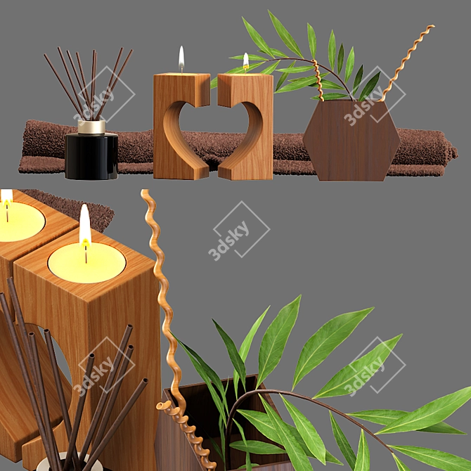 Heartwood Candle Holder 3D model image 1