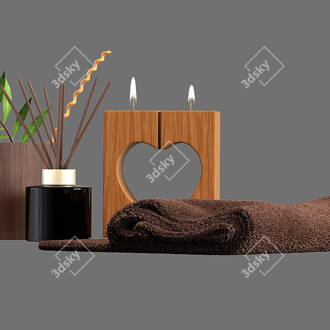 Heartwood Candle Holder 3D model image 2