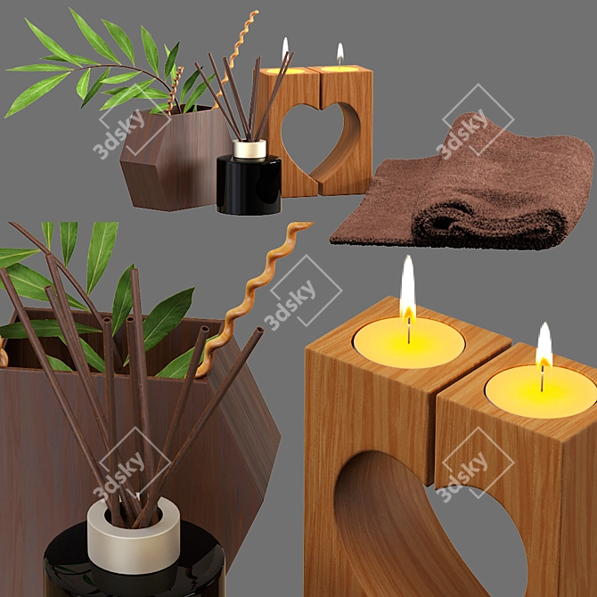 Heartwood Candle Holder 3D model image 3