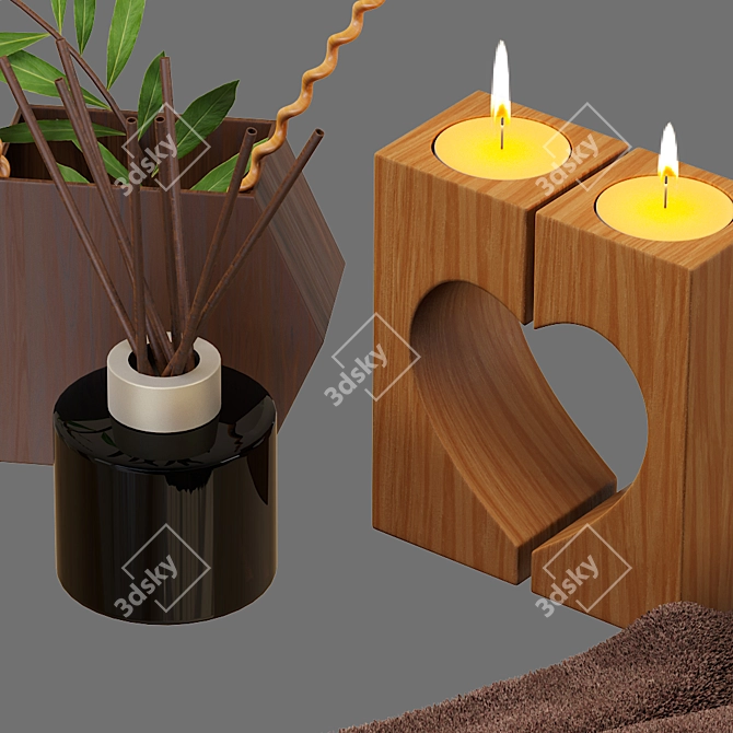 Heartwood Candle Holder 3D model image 4