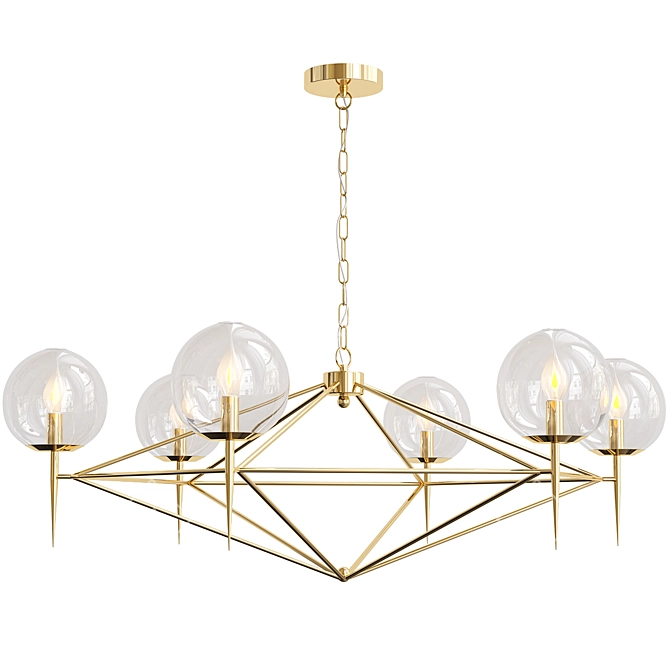 Luxury Chandelier Trio: Liaison, Bari Light, Le Pentagone 3D model image 5