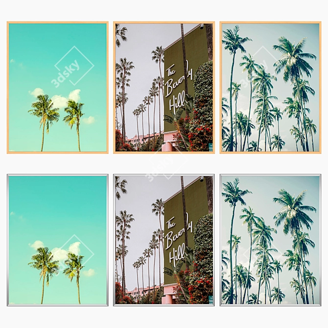 Versatile 3-Piece Wall Art Set 3D model image 3