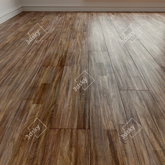 Premium Laminate Parquet Flooring 3D model image 1