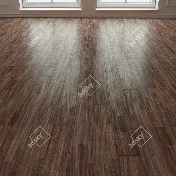 Premium Laminate Parquet Flooring 3D model image 3