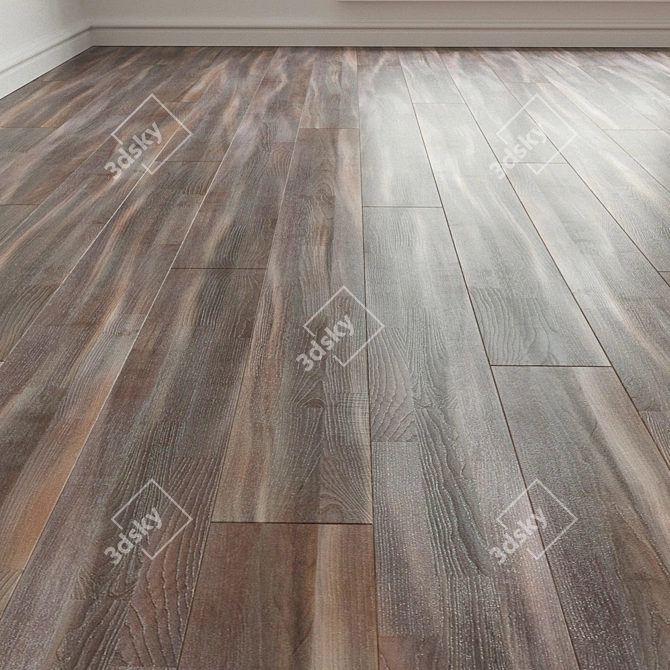 Vibrant Parquet Flooring: Salsa Art Vision Violet Hill 3D model image 1