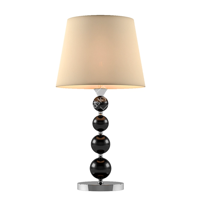 Sleek Newport Chrome Black Lamp 3D model image 2