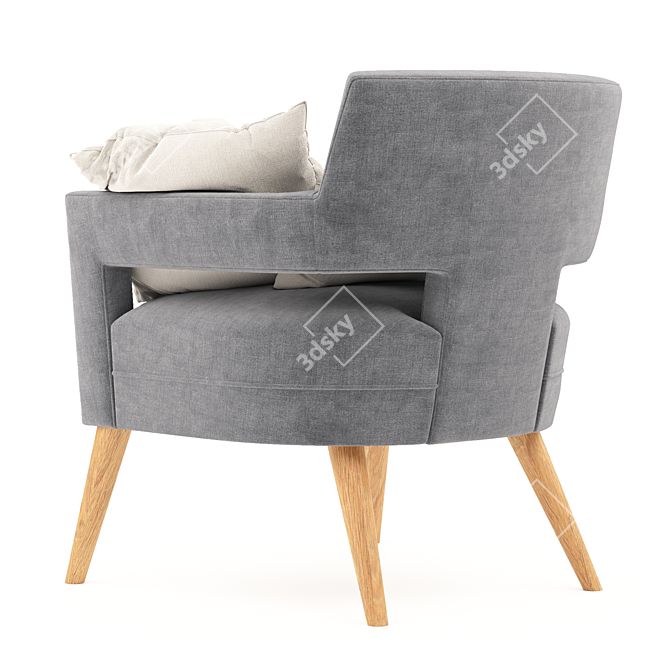 Elegant Sheer Armchair 3D model image 2